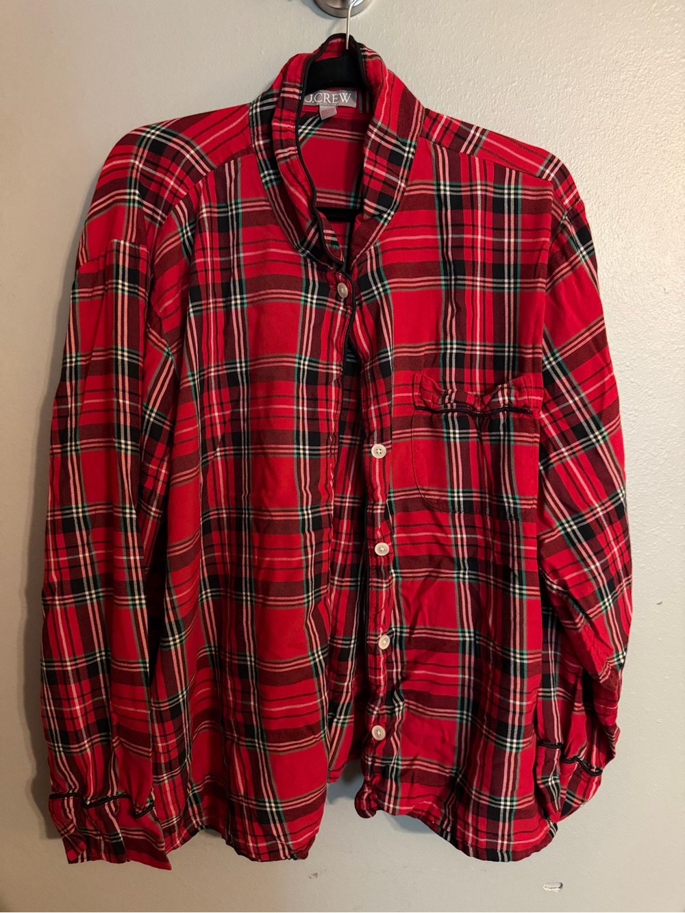 J. Crew Red & Black Plaid Button-Down Shirt & Pajama Pants